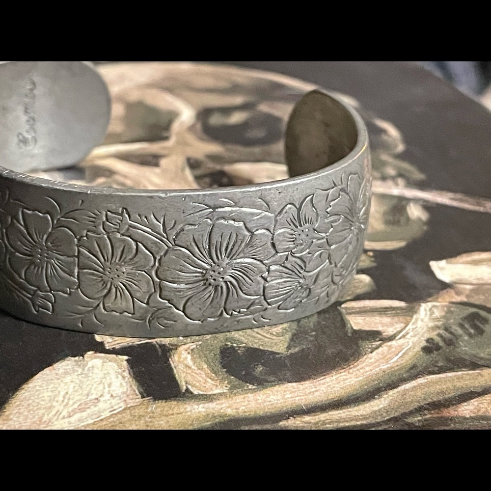 Cosmos Pewter Cuff Bracelet Kirk’s